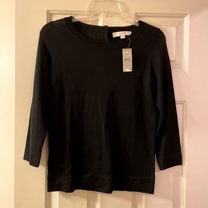 LOFT Black Sweater NWT XS Petite
